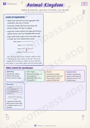 Animal Kingdom revision notes, page 1 of 4