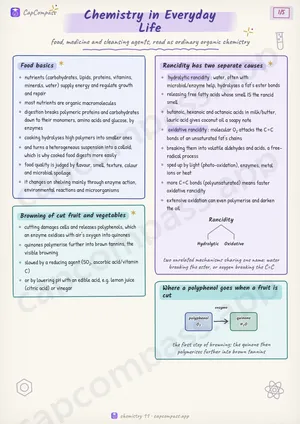 Chemistry in Everyday Life revision notes, page 1 of 5
