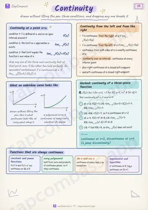 Continuity revision notes, page 1 of 4