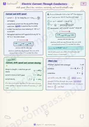 Electric Current Through Conductors revision notes, page 1 of 5