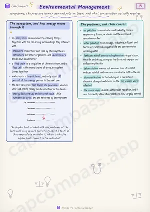 Environmental Management revision notes, page 1 of 4