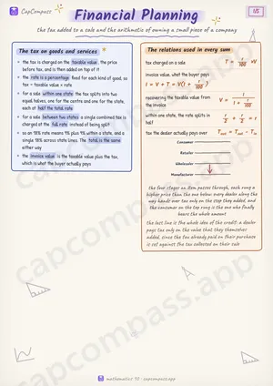Financial Planning revision notes, page 1 of 5