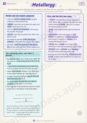 Metallurgy revision notes, page 1 of 4