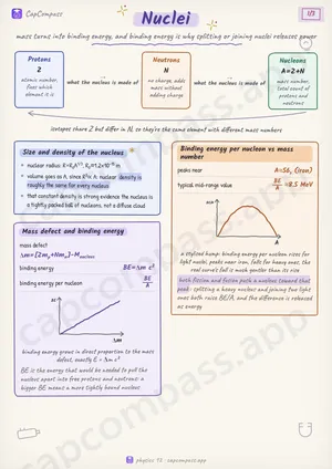 Nuclei revision notes, page 1 of 3