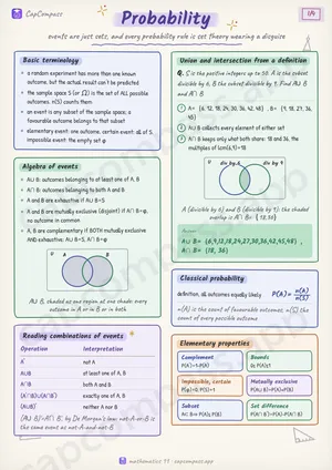 Probability revision notes, page 1 of 4