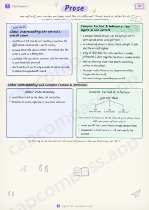 Prose revision notes, page 1 of 4