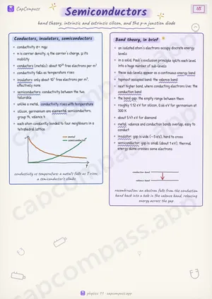 Semiconductors revision notes, page 1 of 5